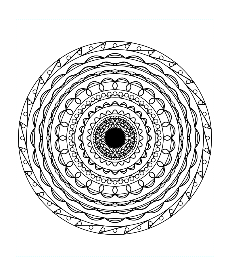 Sacred Crystal Flower Mandala Coloring Page