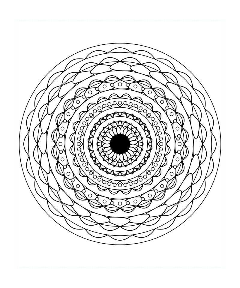 Sacred Decorative Mandala Coloring Page