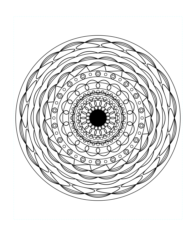 Sacred Divine Bloom Mandala Coloring Page
