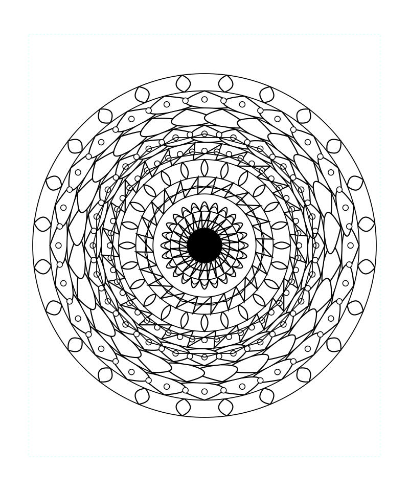 Sacred Divine Flower Mandala Coloring Page