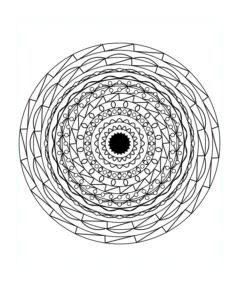 Sacred Divine Geometry Mandala Coloring Page