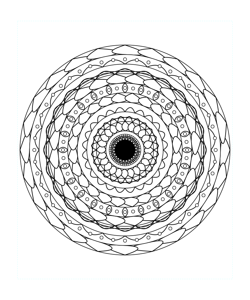 Sacred Divine Geometry Pattern Coloring Page