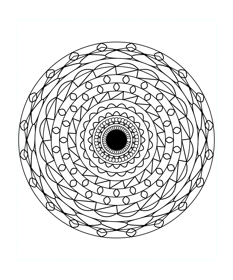 Sacred Divine Star Mandala Coloring Page