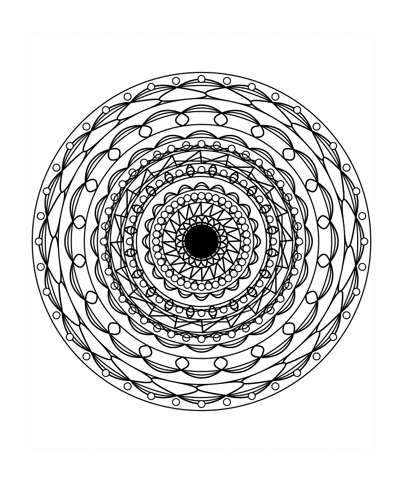 Sacred Energy Geometry Mandala Coloring Page Printable