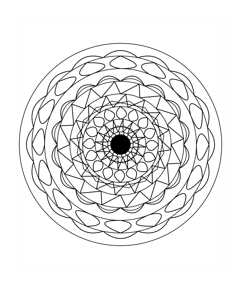Sacred Energy Geometry Pattern Coloring Page