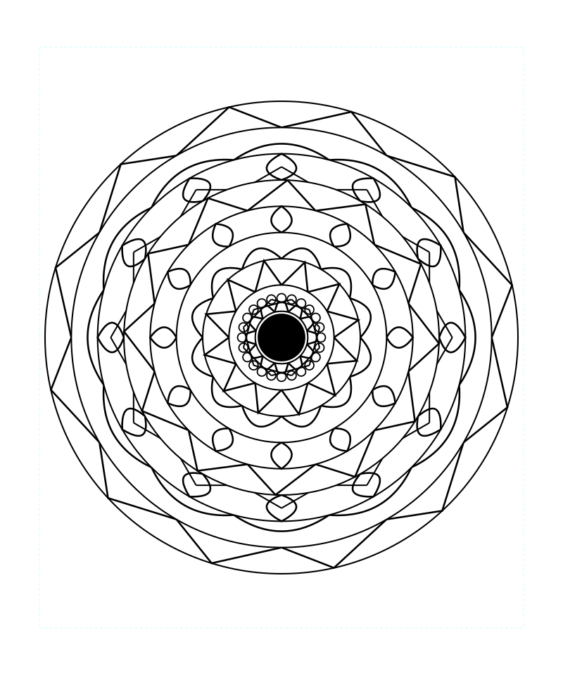 Sacred Floral Lotus Mandala Coloring Page