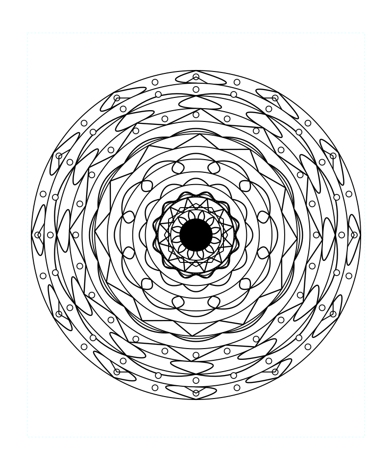 Sacred Floral Mandala Coloring Page