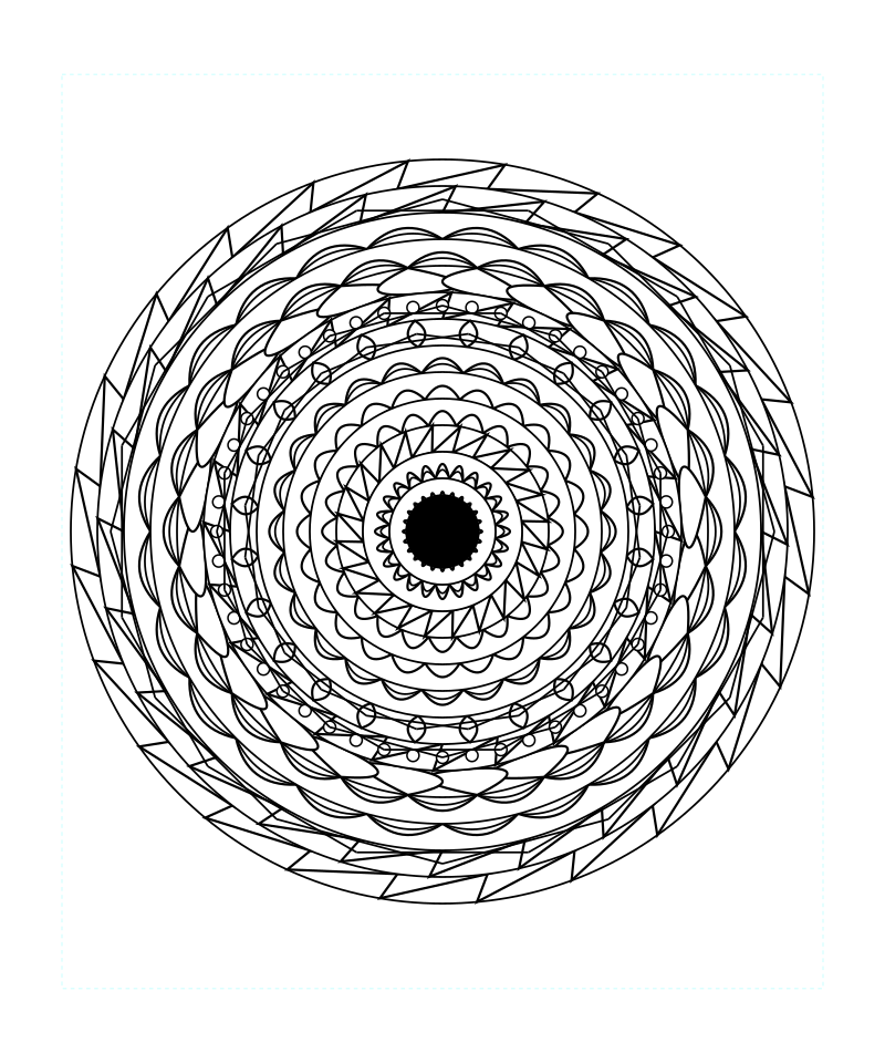 Sacred Flower Geometry Mandala Coloring Page For Adults