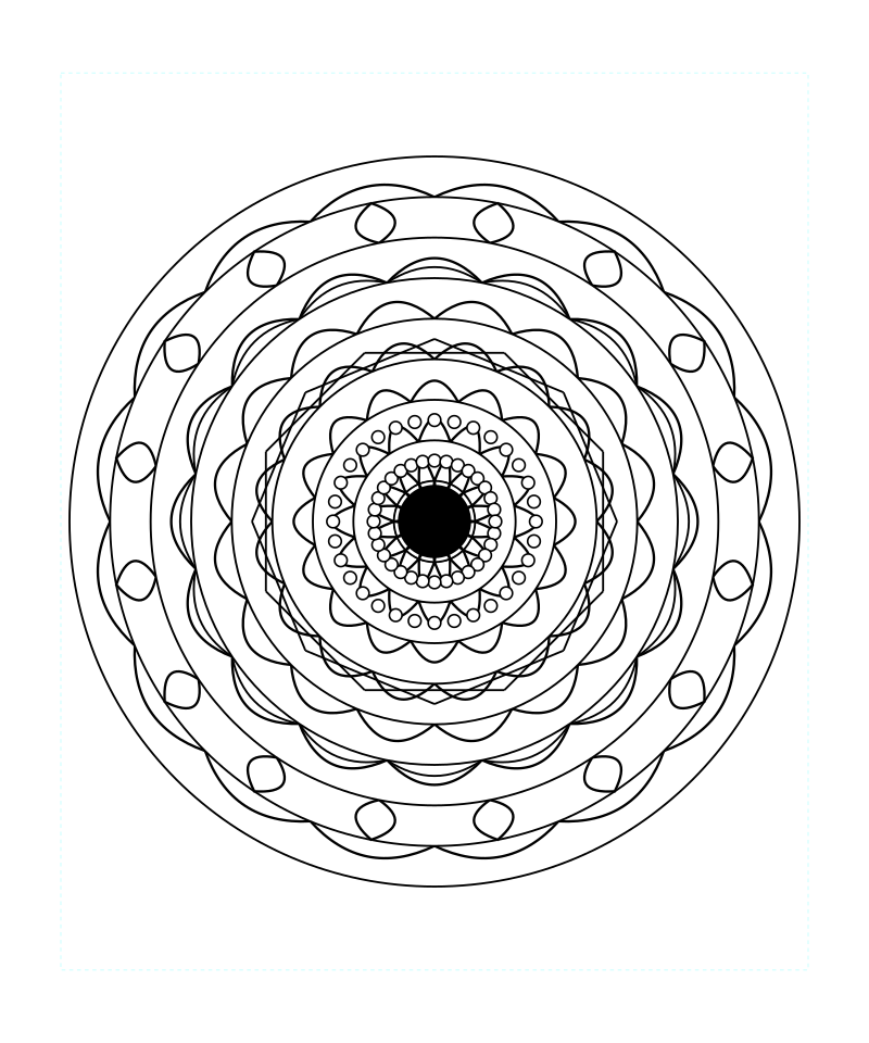 Sacred Galaxy Flower Mandala Coloring Page