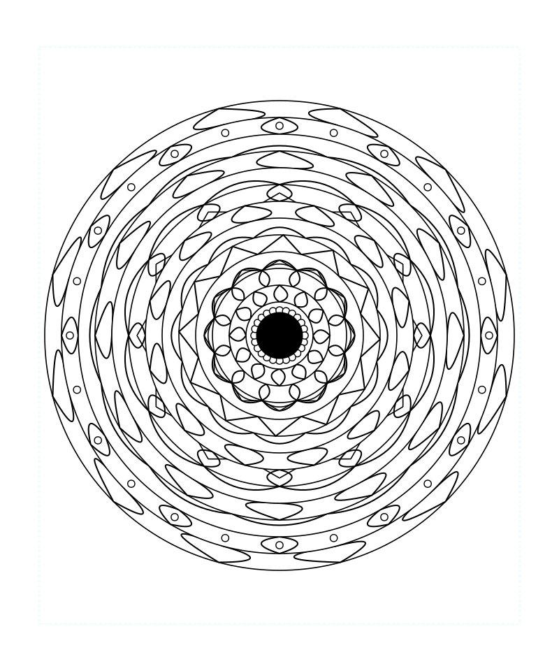 Sacred Galaxy Mandala Coloring Page