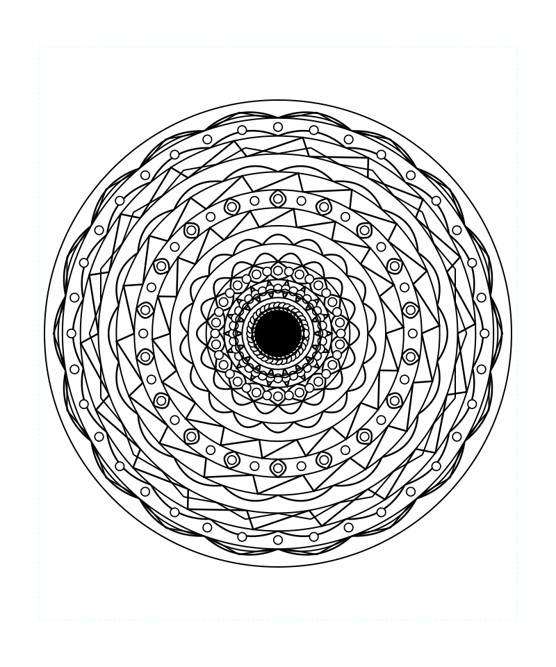 Sacred Geometric Flower Mandala Coloring Page