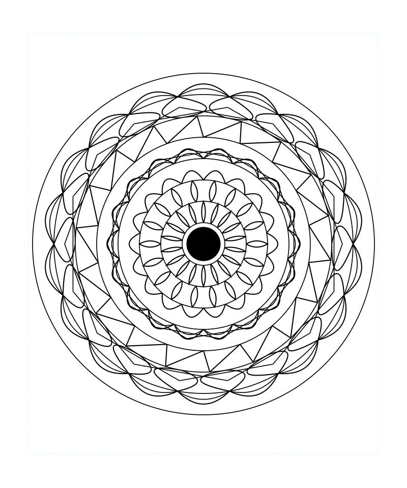 Sacred Geometry Bloom Mandala Coloring Page