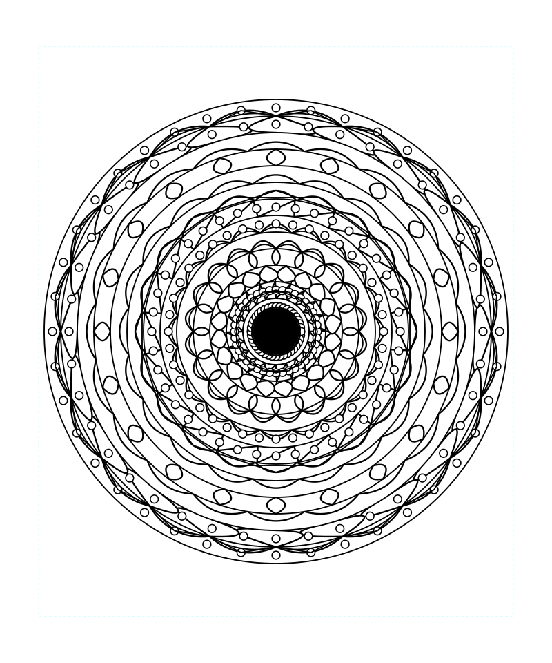 Sacred Geometry Mandala Adult Coloring Page Free Instant Download