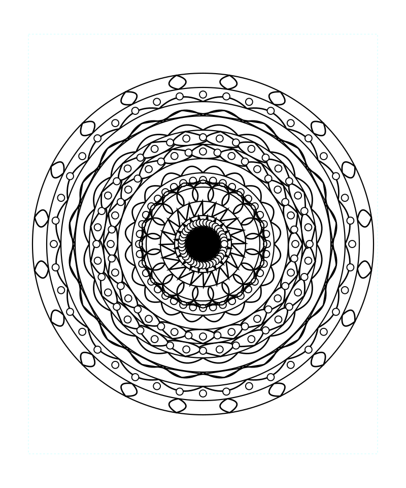 Sacred Geometry Mandala Adult Coloring Page High Detail Printable