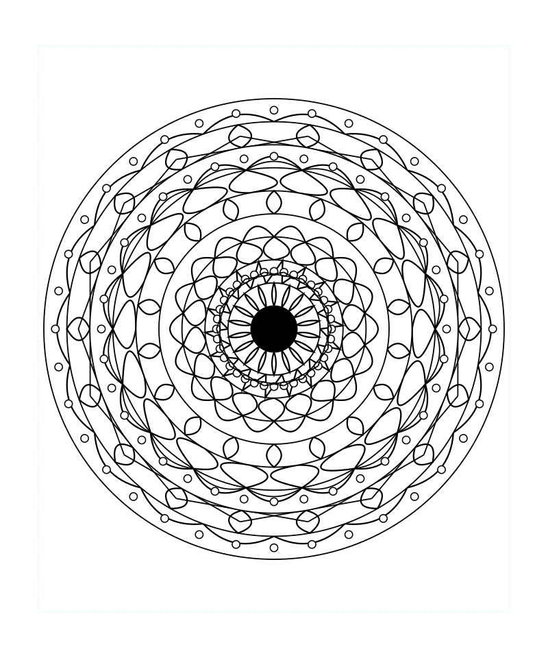 Sacred Geometry Mandala Adult Coloring Page Printable