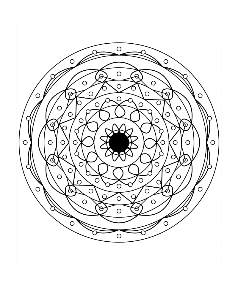 Sacred Geometry Mandala Advanced Geometry Coloring Page