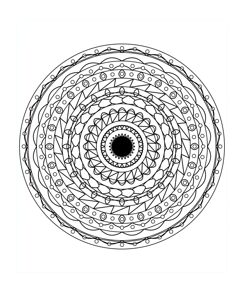Sacred Geometry Mandala Art Coloring Page