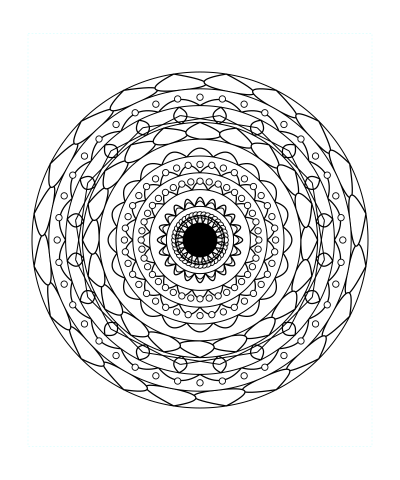 Sacred Geometry Mandala Artistic Mandala Pattern Coloring Page