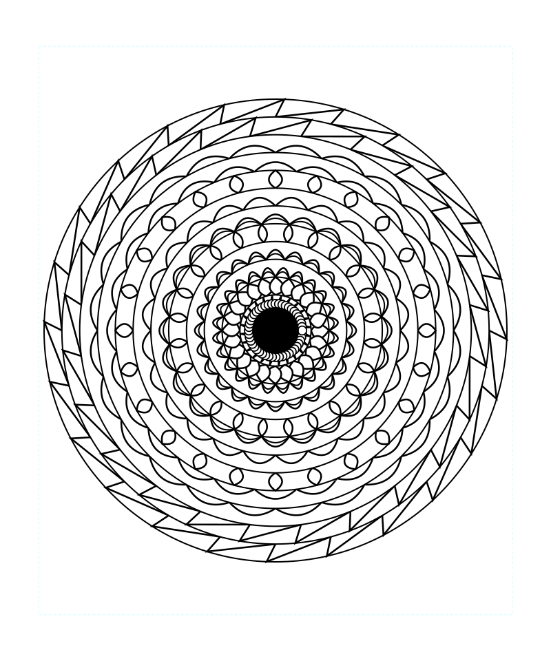 Sacred Geometry Mandala Artistic Pattern Coloring Page For Adults