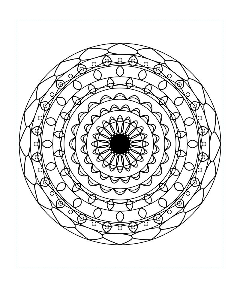 Sacred Geometry Mandala Aura Pattern Coloring Page