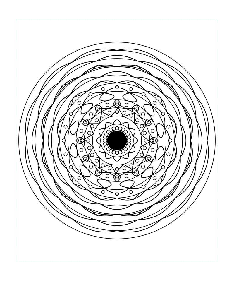 Sacred Geometry Mandala Aura Serenity Coloring Page