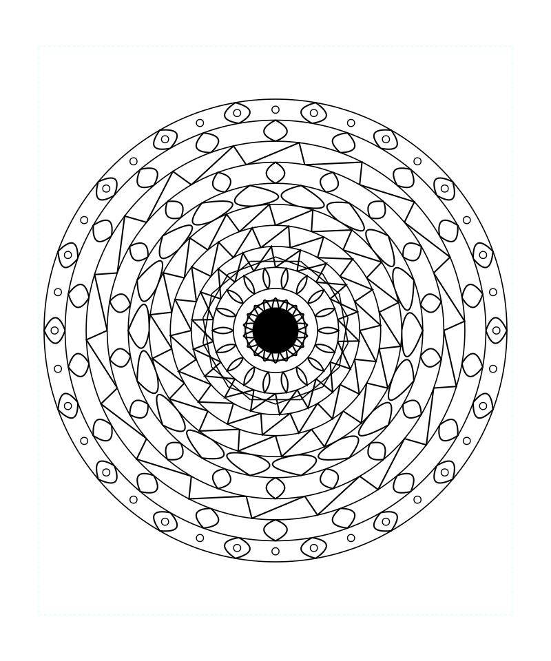Sacred Geometry Mandala Aura Spirit Coloring Page
