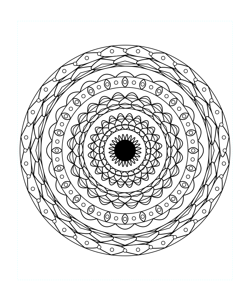 Sacred Geometry Mandala Balance Mandala Pattern Coloring Page