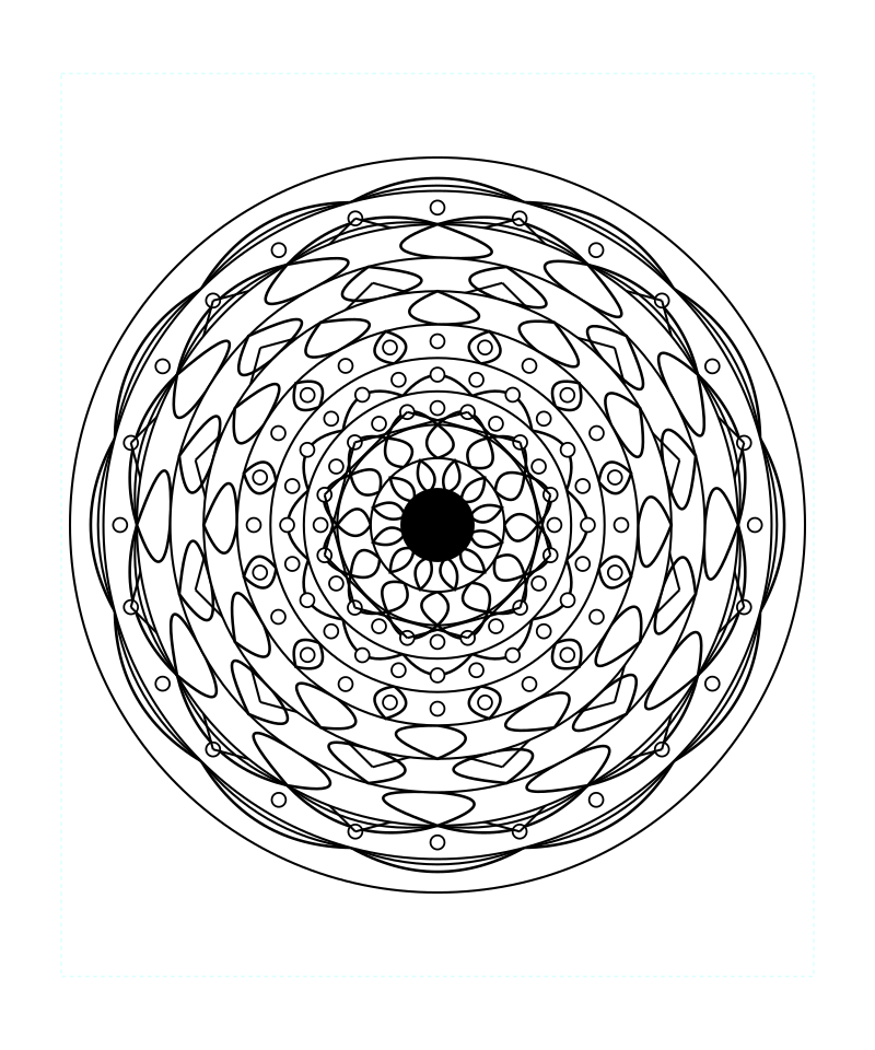 Sacred Geometry Mandala Calm Light Coloring Page