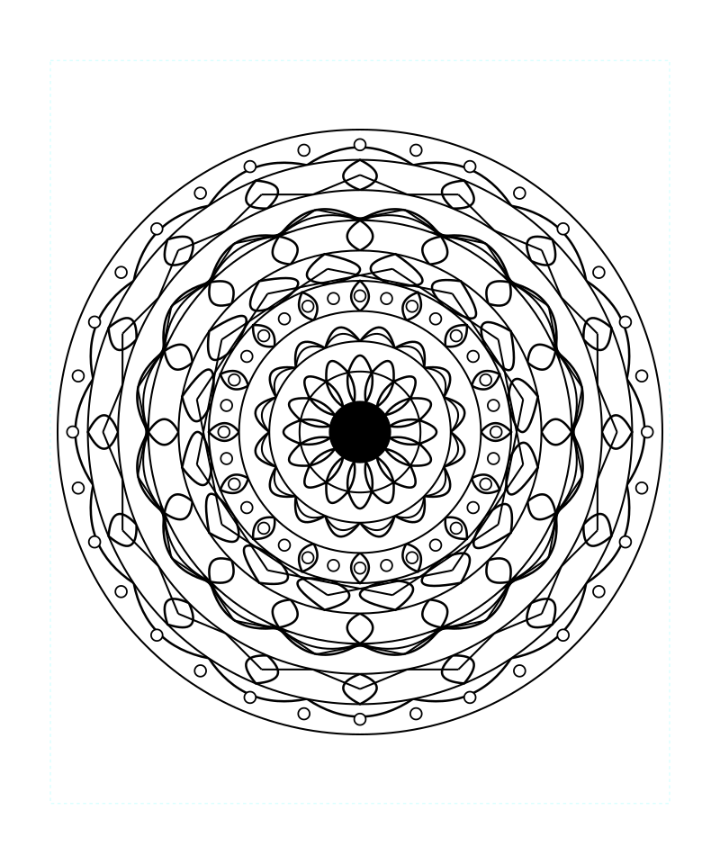 Sacred Geometry Mandala Calm Mandala Pattern Coloring Page