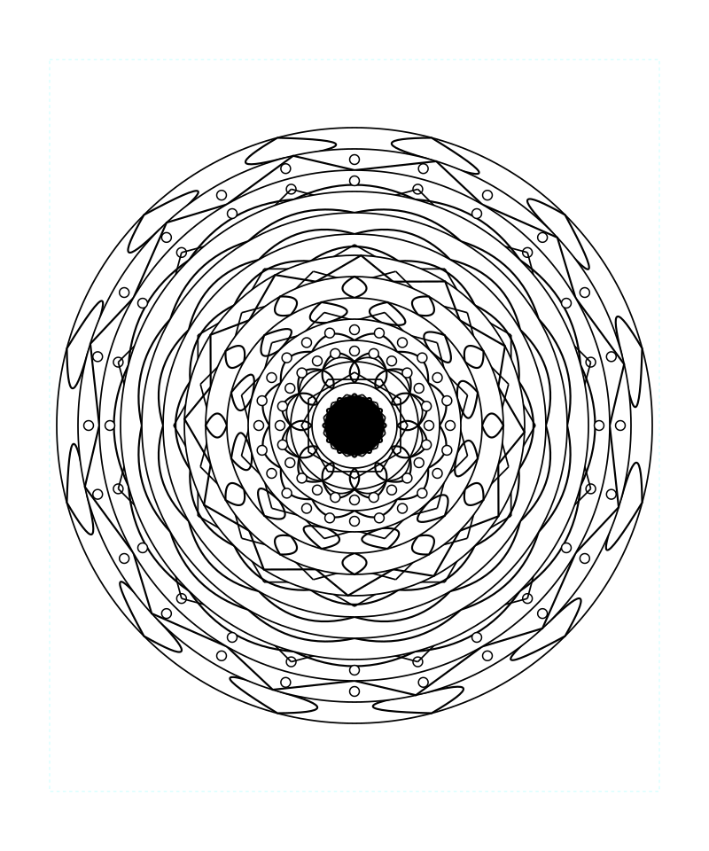 Sacred Geometry Mandala Calm Mind Coloring Page