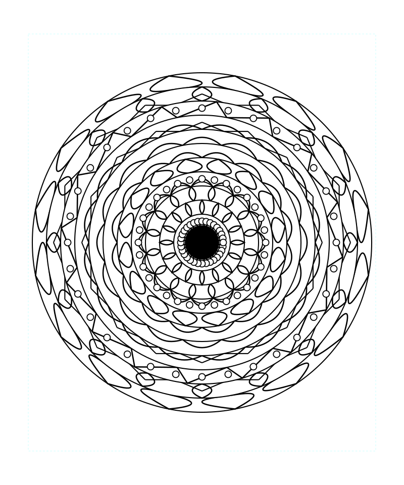Sacred Geometry Mandala Calm Pattern Coloring Page Free Download