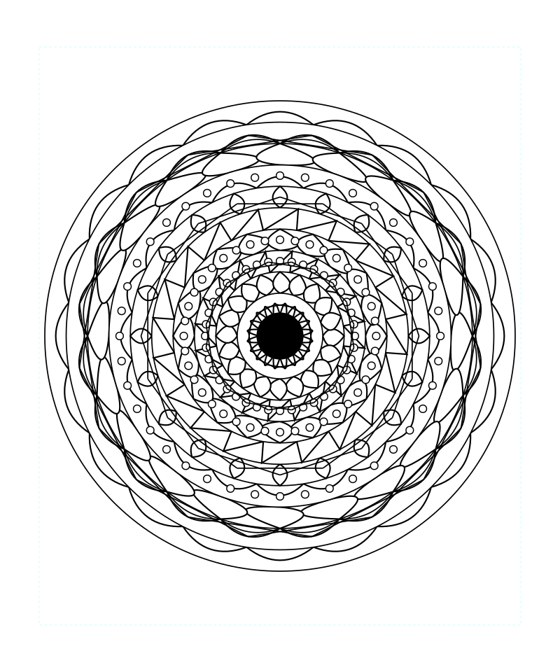 Sacred Geometry Mandala Circular Pattern Coloring Page