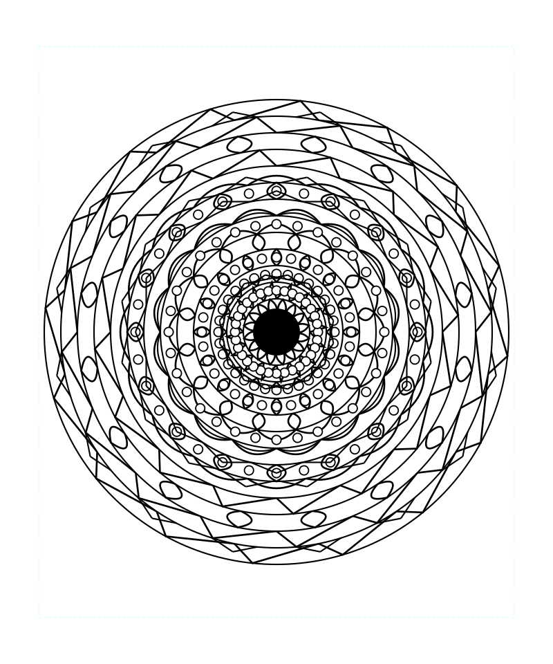 Sacred Geometry Mandala Circular Symmetry Coloring Page Free Svg
