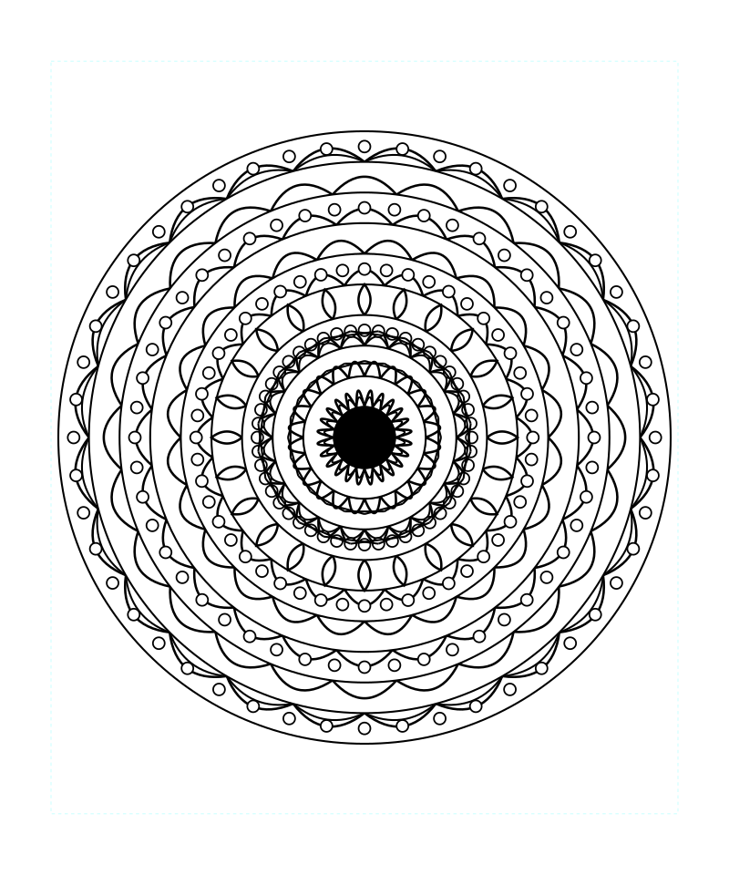 Sacred Geometry Mandala Coloring Page For Meditation