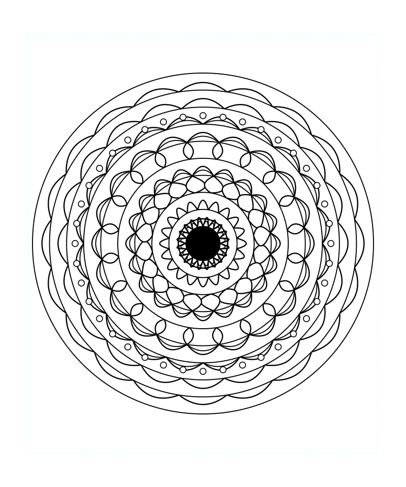 Sacred Geometry Mandala Coloring Page For Mindfulness