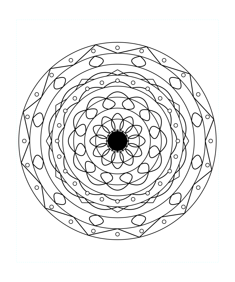 Sacred Geometry Mandala Coloring Page Free Printable Svg