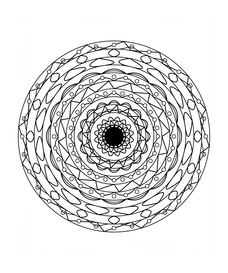 Sacred Geometry Mandala Coloring Page High Resolution Svg