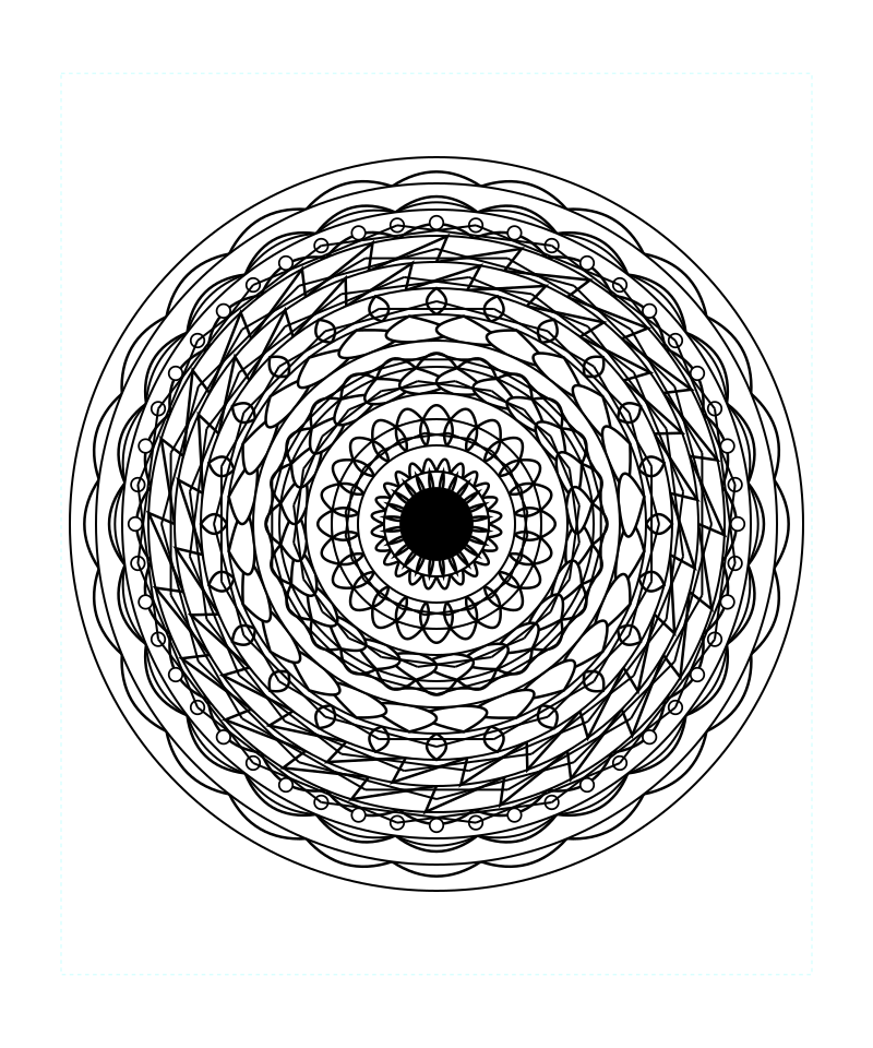 Sacred Geometry Mandala Coloring Page Instant Download