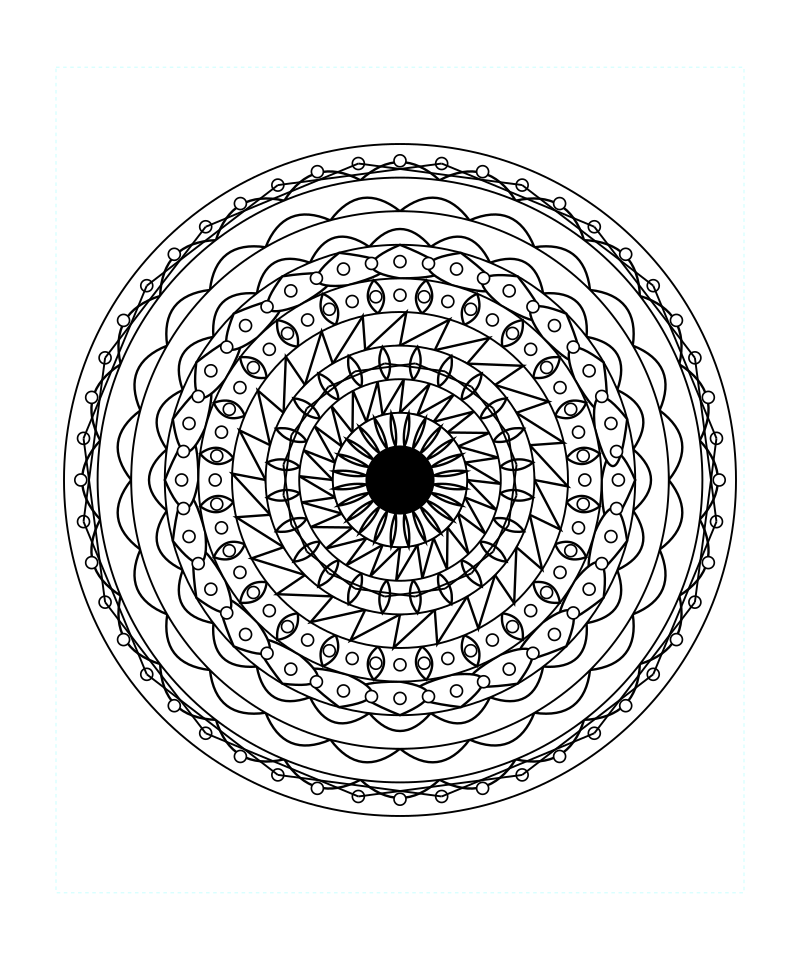 Sacred Geometry Mandala Coloring Page Printable For Mindful Relaxation