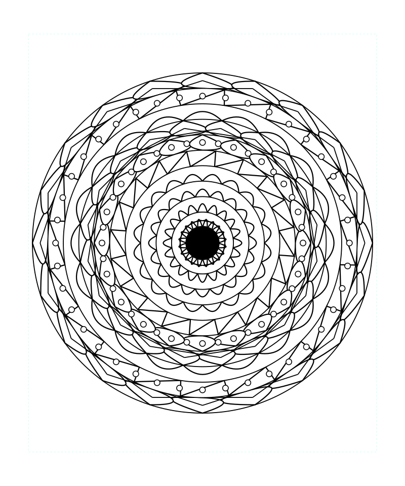 Sacred Geometry Mandala Coloring Page Printable Svg Download