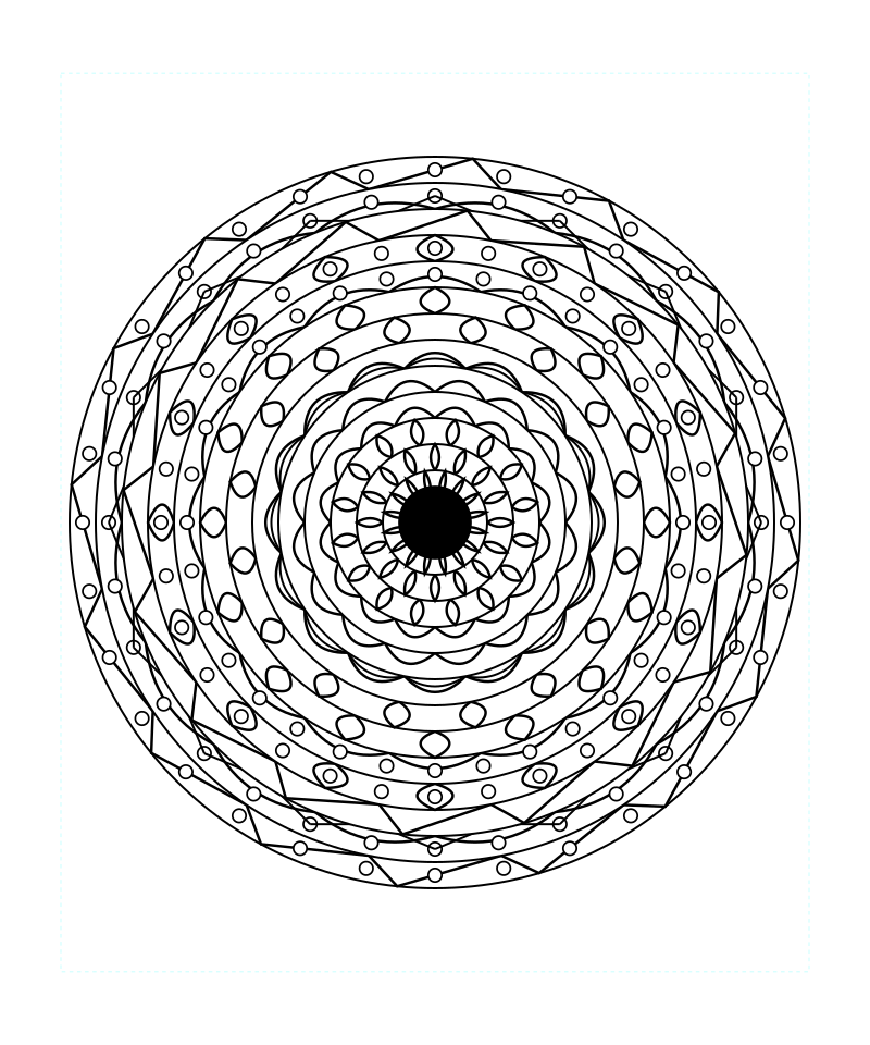 Sacred Geometry Mandala Coloring Page Printable Svg For Adults