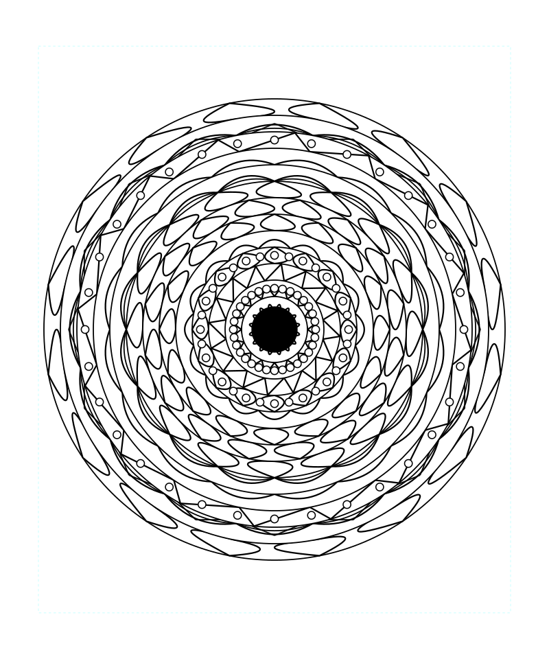 Sacred Geometry Mandala Coloring Page