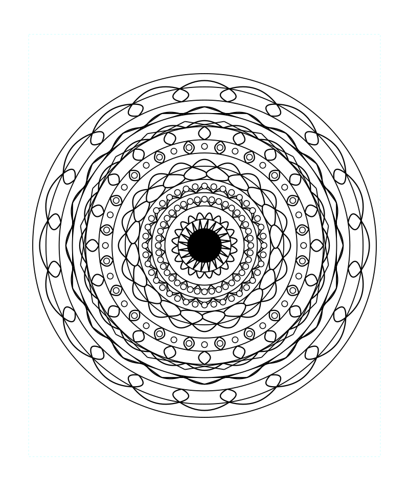Sacred Geometry Mandala Complex Pattern Coloring Page