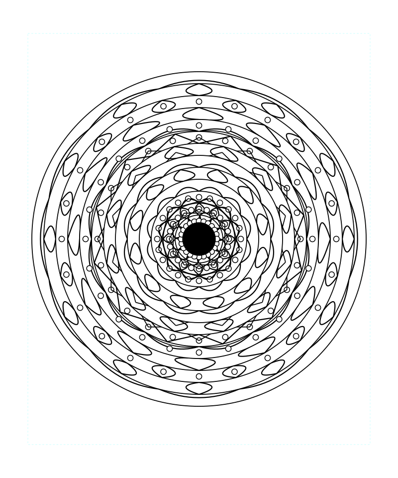 Sacred Geometry Mandala Cosmic Harmony Coloring Page