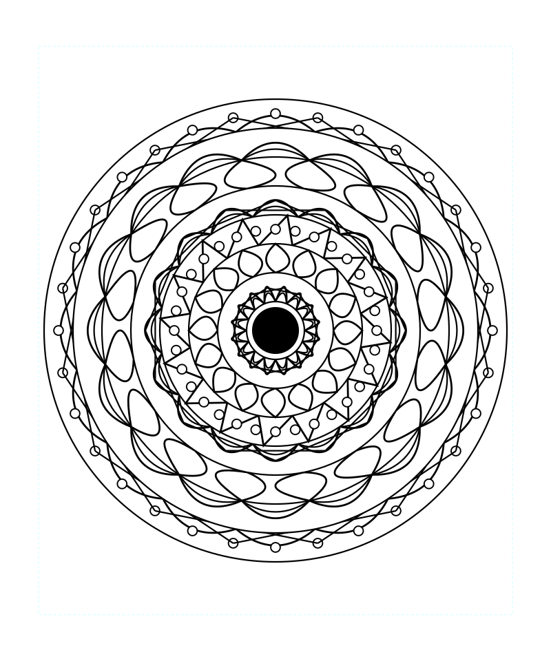 Sacred Geometry Mandala Cosmic Serenity Coloring Page