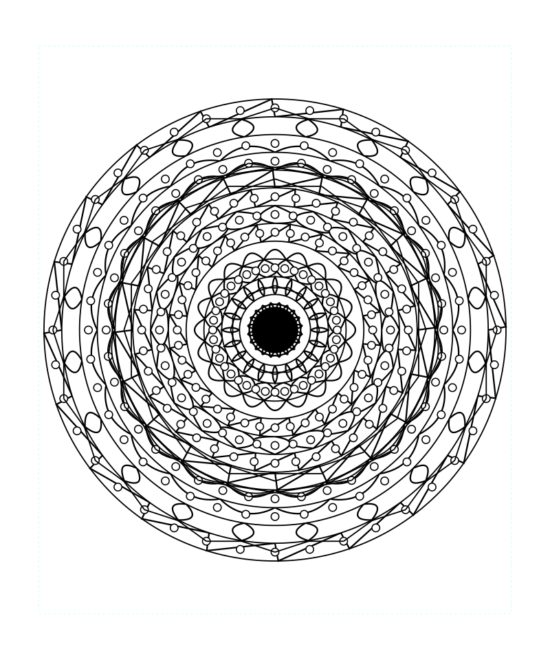 Sacred Geometry Mandala Crystal Energy Coloring Page
