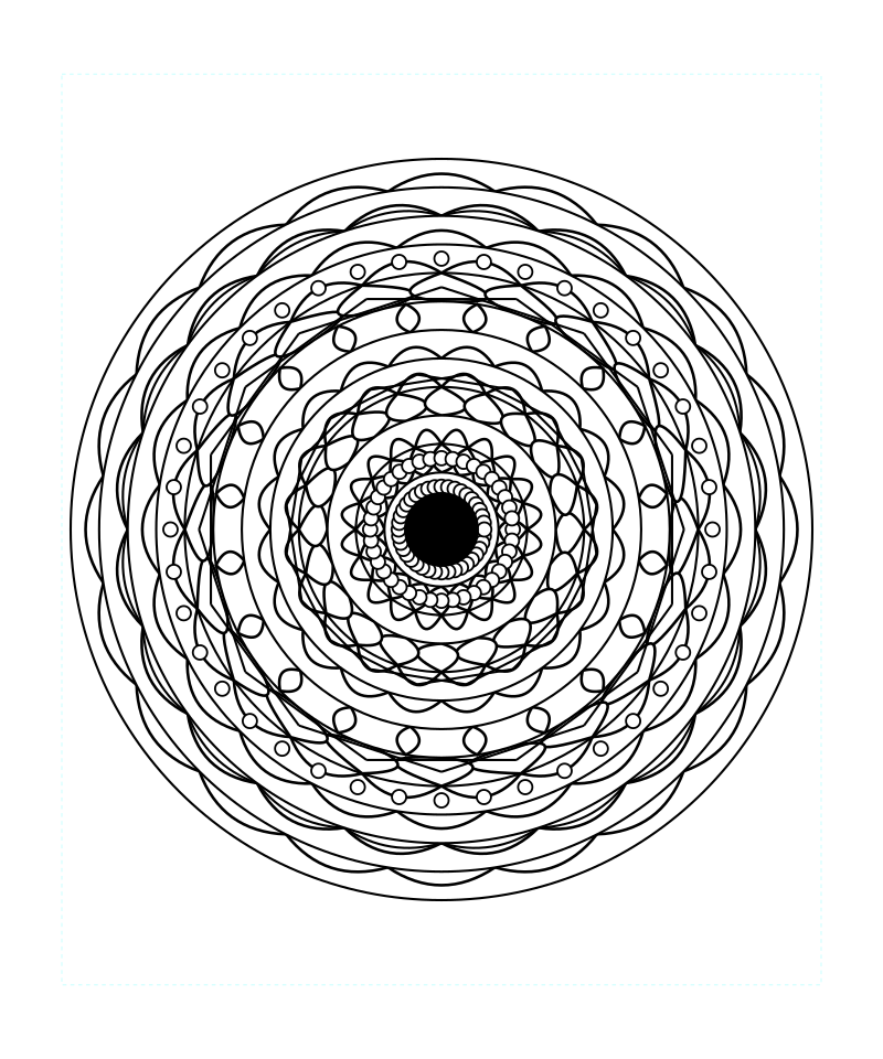 Sacred Geometry Mandala Crystal Mandala Pattern Coloring Page