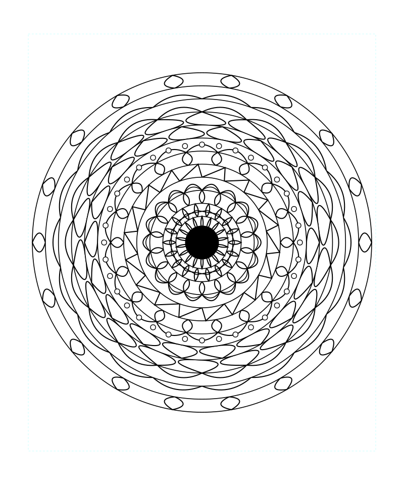 Sacred Geometry Mandala Crystal Serenity Coloring Page