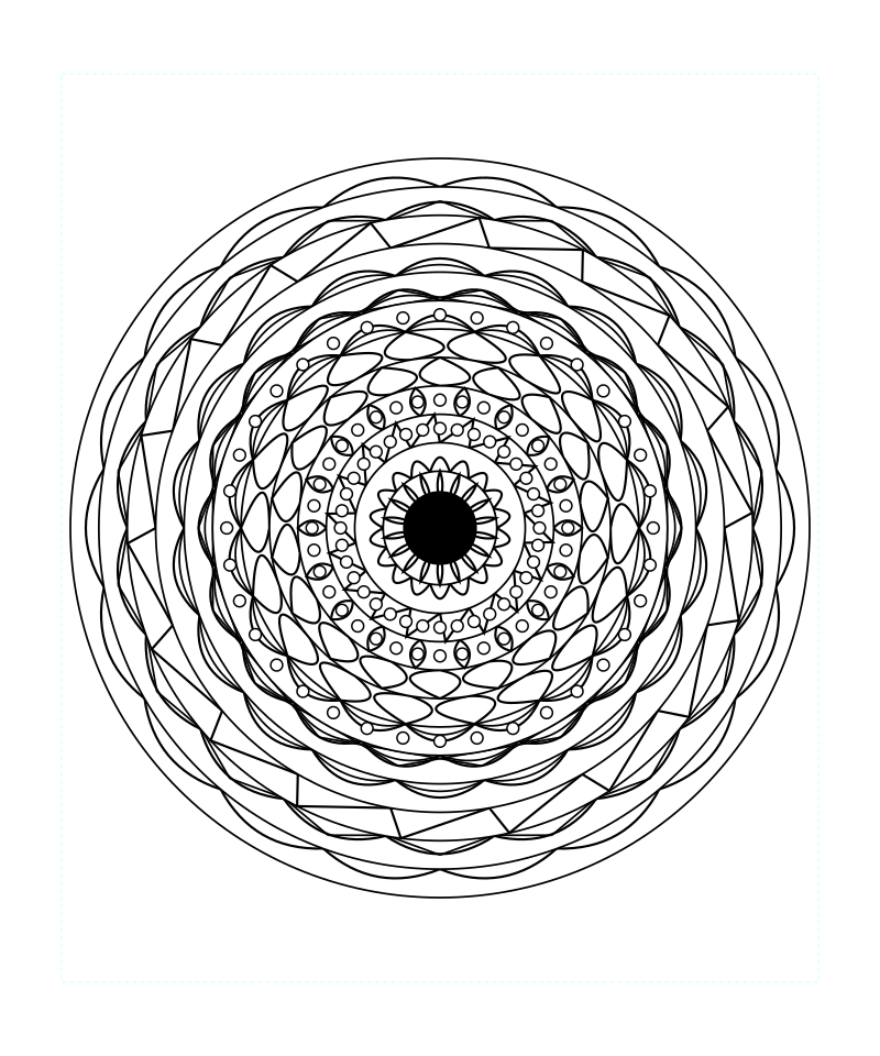 Sacred Geometry Mandala Decorative Circle Coloring Page