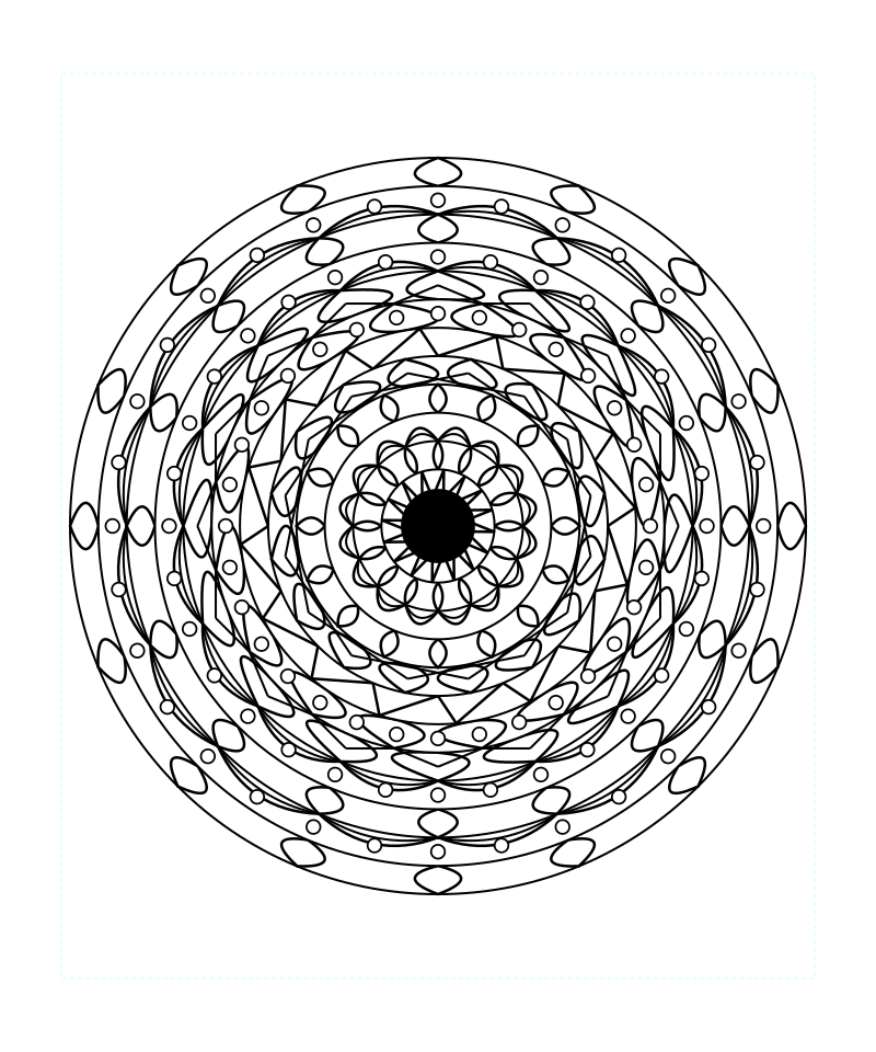 Sacred Geometry Mandala Decorative Floral Geometry Coloring Page